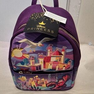 Disney Princess Loungefly Castle Little Mermaid Ariel Backpack